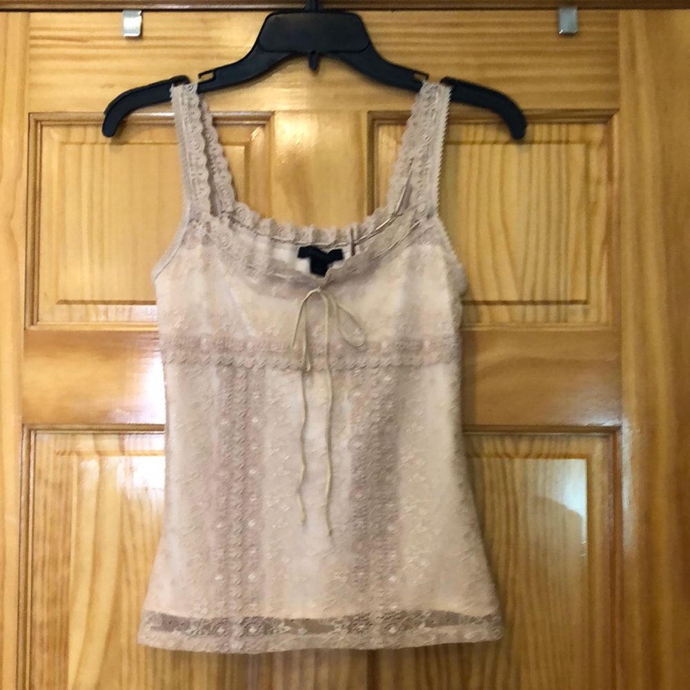 Express Blush Pink Lace Cami Tank Top babydoll Blouse